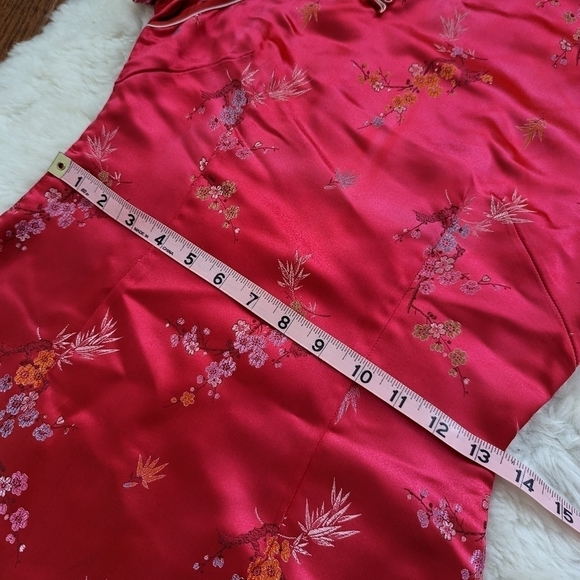Vintage Chinese cheongsam dress Red women's Small - Picture 10 of 16